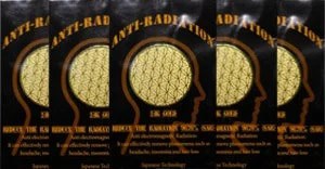 Autocollant de protection contre les CEM – Rond doré