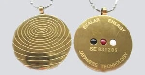 Pendentif quantique en fil d'or