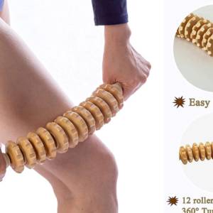 Rouleau de thérapie en bois - Outil de Massage