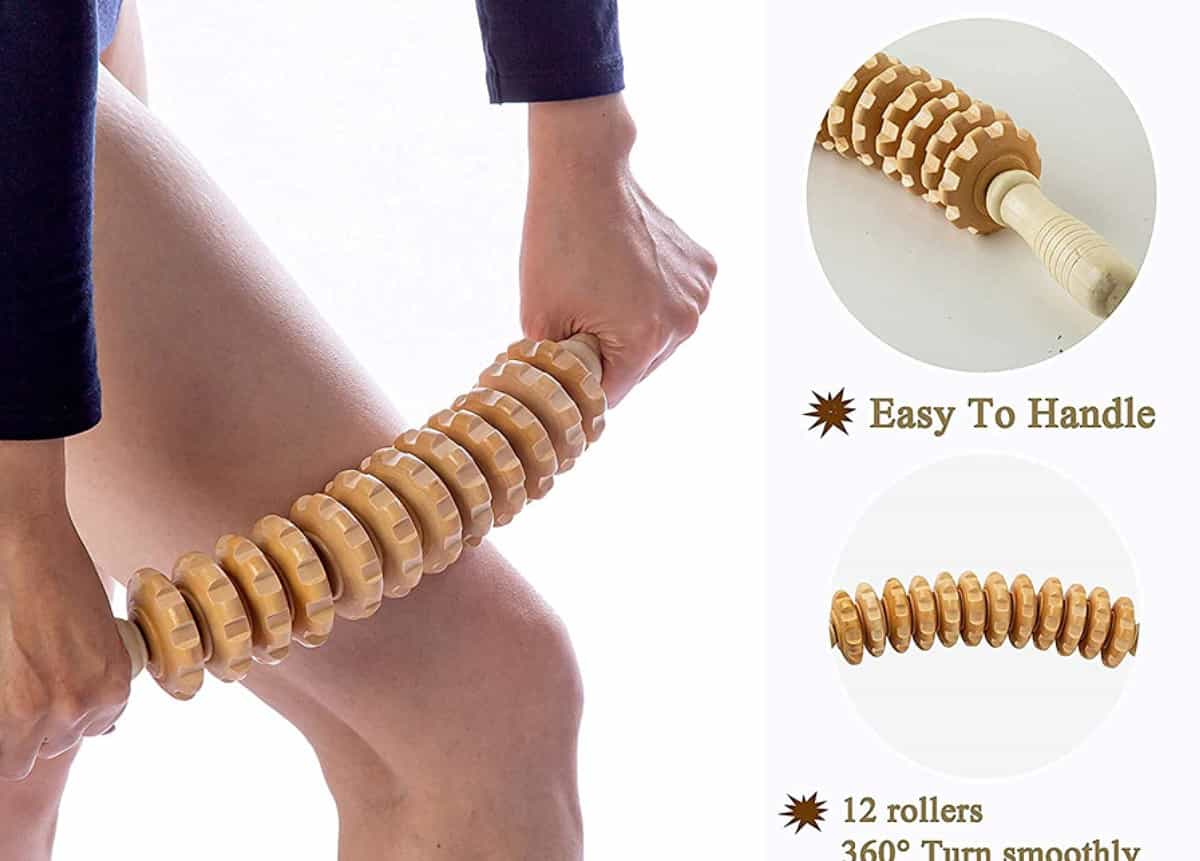 Rouleau de thérapie en bois - Outil de Massage