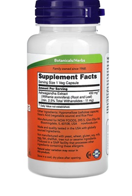 Ashwagandha de Now food